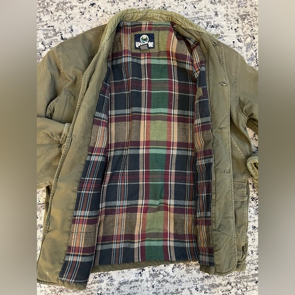 Vintage Woodlake Flannel Lined Barn / Chore Coat with Corduroy Details - Picture 3 of 7